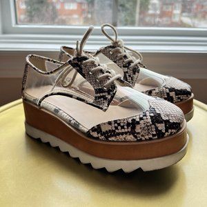 ALDO Snakeskin and Clear Platform Shoes